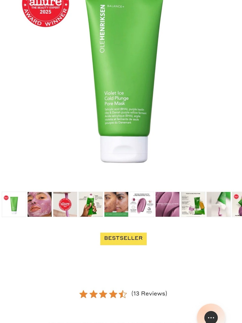 Ole Henriksen Green Violet Ice Cold Plunge Pore Mask
